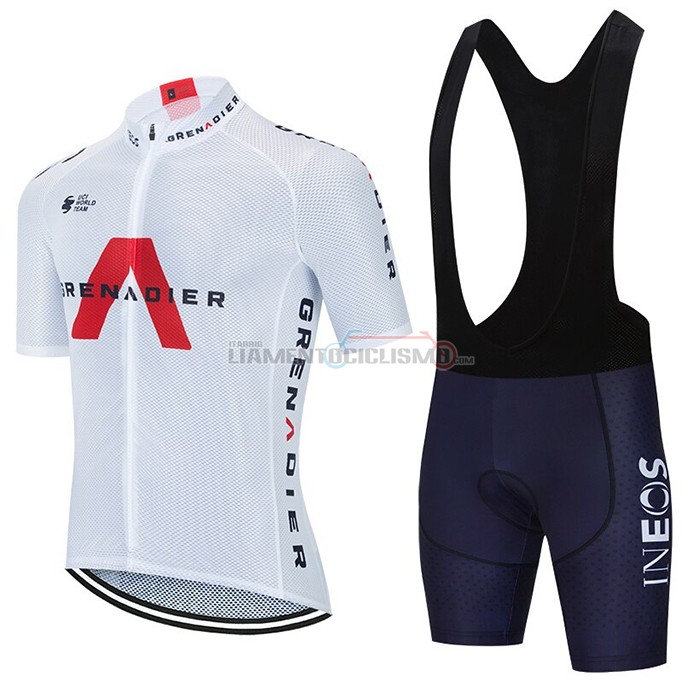 Abbigliamento Ciclismo Ineos Grenadiers Manica Corta 2021 Bianco